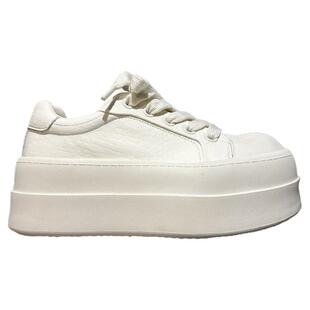 品质尖货+日系可爱大头真皮厚底丑萌小白鞋女增高软底休闲鞋板鞋