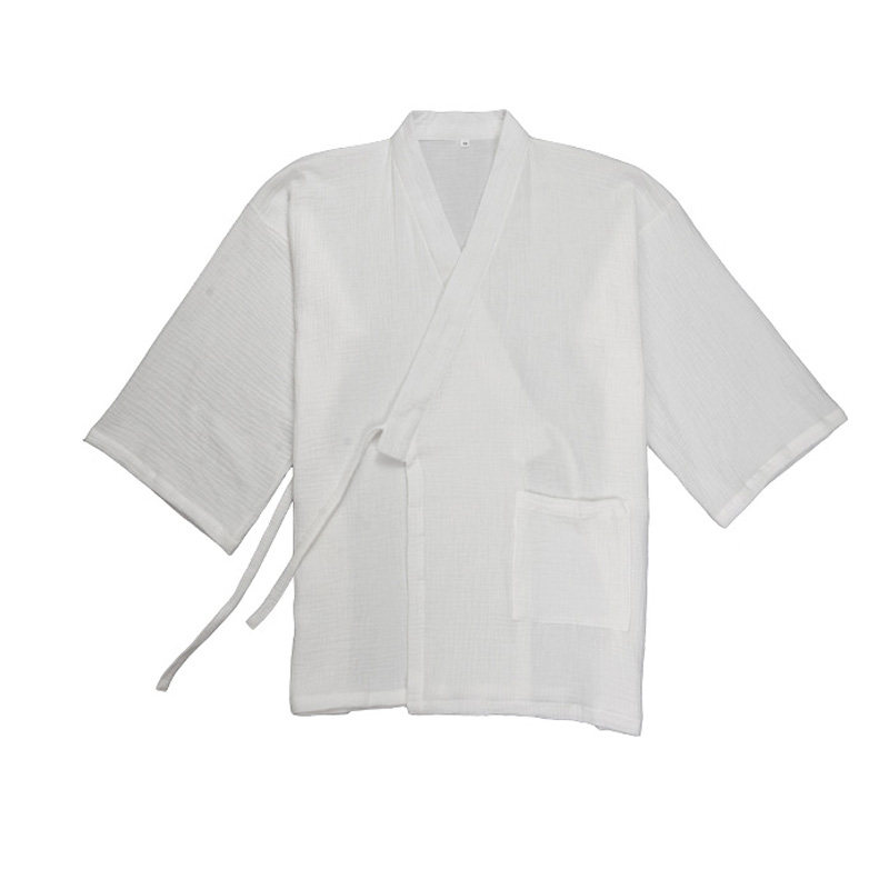 中国风纯白色汉服内衬长袍家居服睡衣上衣睡袍禅服茶艺古风纯棉