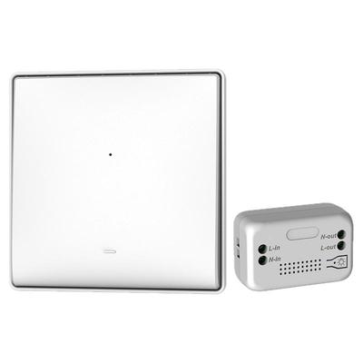 轻薄86型免电池自发电开关无线家用防水双控远距离遥控面板随意贴