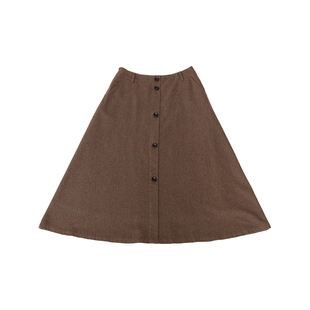 远家原创女装羊毛混纺呢子半身裙加厚保暖A字裙2021冬HL1081 限量