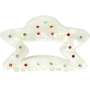 兰诺醋酸星星爱心抓夹女2026新款高端小号发量少后脑勺半扎发夹子