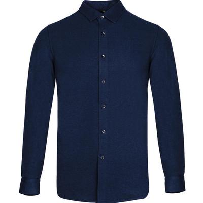 商务休闲磨毛加厚圣得西长袖衬衫