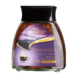 【进口】格兰特咖啡哥伦比亚冻干速溶纯黑咖啡原装进口黑咖啡