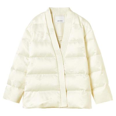 朗姿白鹅绒新中式白色羽绒服冬季2024年新款鹅绒服短款羽绒服女士