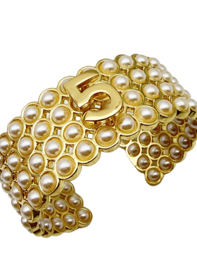 法式复古数字5珍珠手链女