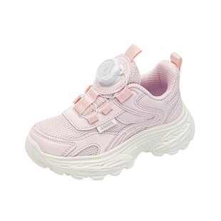 安奈儿女童鞋子2026新款秋季网面透气女孩春秋轻便软底儿童运动鞋