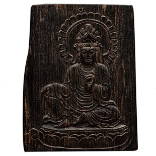 【平安观音】金三角沉香精雕挂件4.78g沉水级黑棋楠吊坠手把件