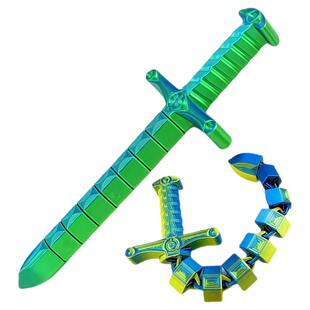 3d打印剑鞭全关节可动三地男孩伸缩刀剑玩具解压神器模型六一礼物