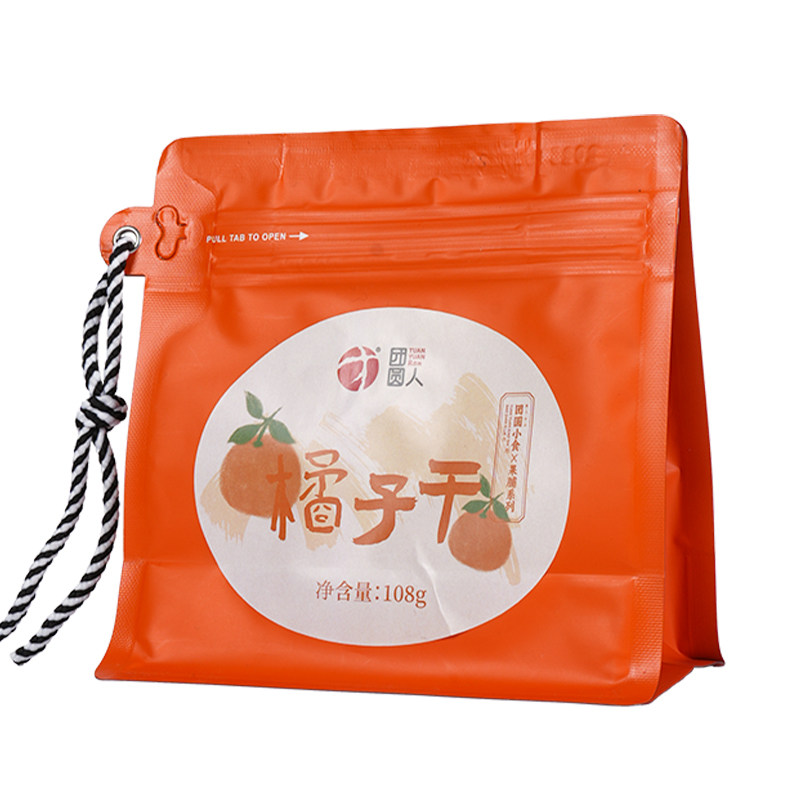 团圆人橘子干108g袋装蜜饯酸甜可口便携包装休闲解馋零食即食果脯