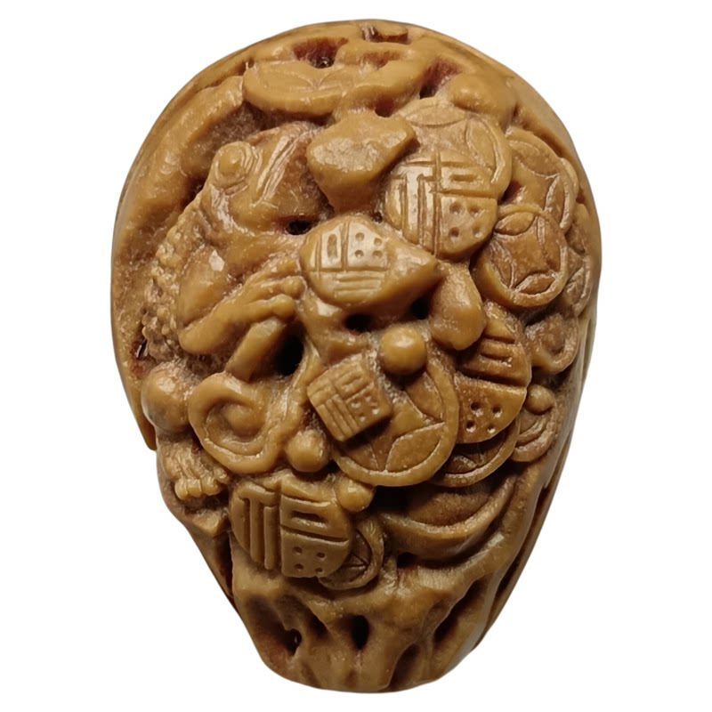 呱呱来财五福临门手串三通纯手工