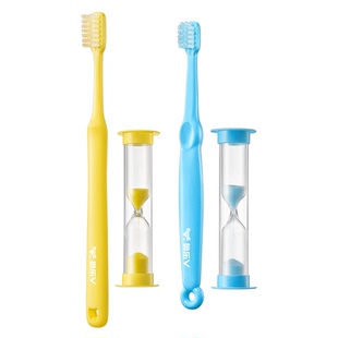 奥乐V 1-6岁儿童专业牙刷乳牙刷矮毛牙刷小头杜邦刷毛带沙漏计时