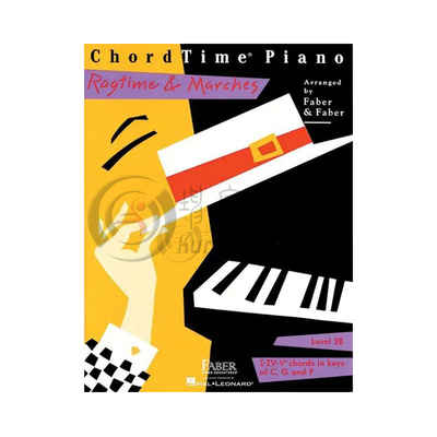 菲伯尔 时间 雷格泰姆和进行曲 2B至4级 儿童钢琴探险系列 全套共一至三卷 海伦德 ChordTime Piano Ragtime and Marches Faber