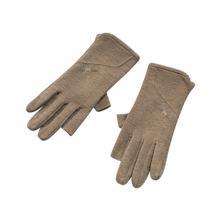 露二指春秋男士抓绒加绒手套秋冬季薄款开车驾驶可触屏骑行保暖