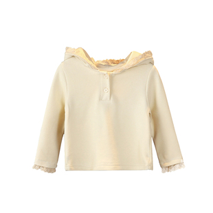 女童打底衫秋冬季2026新款宝宝洋气好看连帽儿童加厚保暖长袖上衣