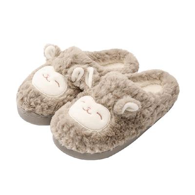 名创优品可爱小羊咩咩包跟棉拖鞋