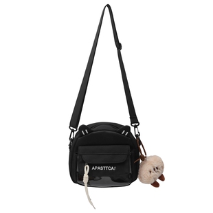 夏天手机小挎包女生可爱猫咪包包女款随身斜挎小包女新款透明痛包