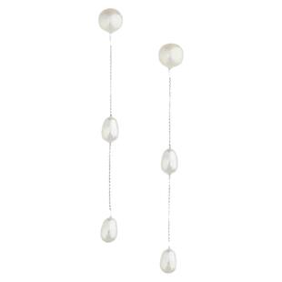 小众设计SophieBuhai天然珍珠吊坠925纯银气质极简冷淡风耳环耳线