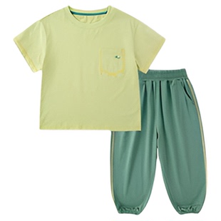 嘟嘟家儿童寻娃套装男童短袖长裤两件套夏季女童宝宝t恤裤子童装