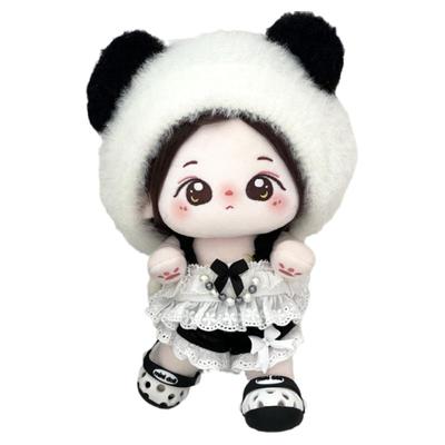 【48小时发】碳酸起泡棉花娃娃衣服10cm娃衣20cm娃衣针织帽毛毛帽
