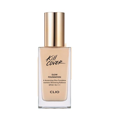 韩国 clio珂莱欧粉底液 宋智雅同款光彩羽感水润哑光 巨遮瑕保湿