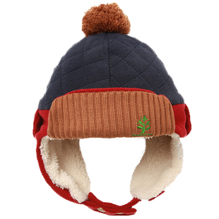 KK树儿童帽子秋冬季宝宝小中大童男童女童东北保暖加绒雷锋护耳帽