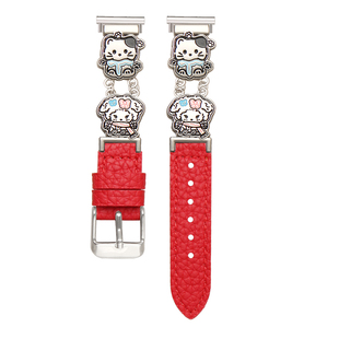 适用oppo watch x2mini手表带金属oppo watch s智能运动手环一加手表2女款秋冬系列真皮腕带4pro女士时尚表链