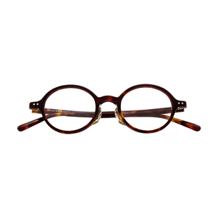 日本手作 asahi滨田朝光同款黑框板材眼镜框男女小圆框近视防蓝光