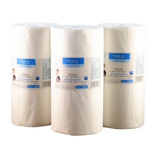 爱柔平纹一次性洗脸巾女洁面巾纸美容院婴儿毛巾棉柔巾卷巾无纺布