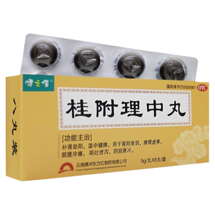 健之佳桂附理中丸9g*8丸助阳补肾健脾脾胃虚寒脘腹冷痛呕吐泄泻