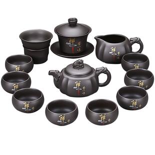 紫砂龙壶功夫茶具禅茶一味茶壶茶杯整套泡茶器家用泡茶具套装中式