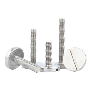 M2M3M4M5M6M8M10 304不锈钢一字平头大圆头螺丝钉开槽螺栓GB833