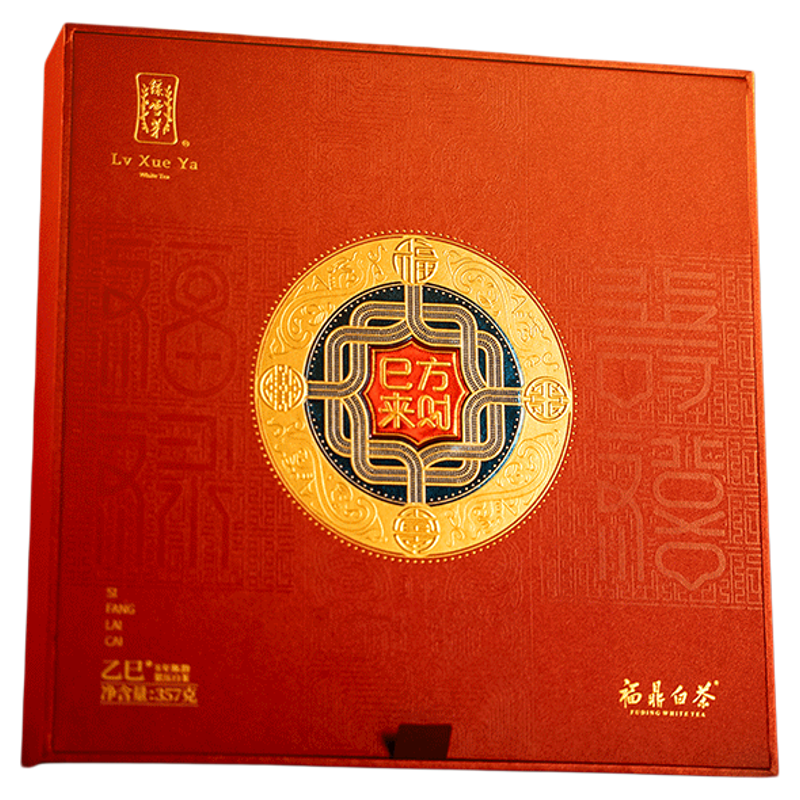 绿雪芽福鼎白茶老白茶饼357g礼盒