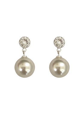 「奥地利珍珠」施华洛 法式高级感轻奢闪耀气质优雅珍珠耳环/耳夹
