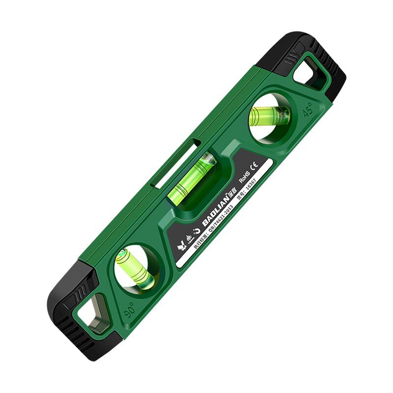 保联磁性鱼雷水平尺230mm 迷你水平仪微型测量木工平衡尺子