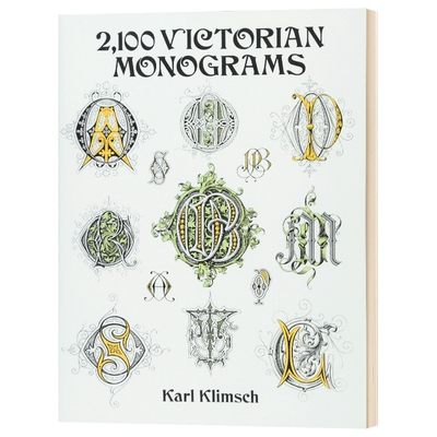 华研原版 2100种维多利亚字体 英文原版 2100 Victorian Monograms 英文版进口原版英语书籍