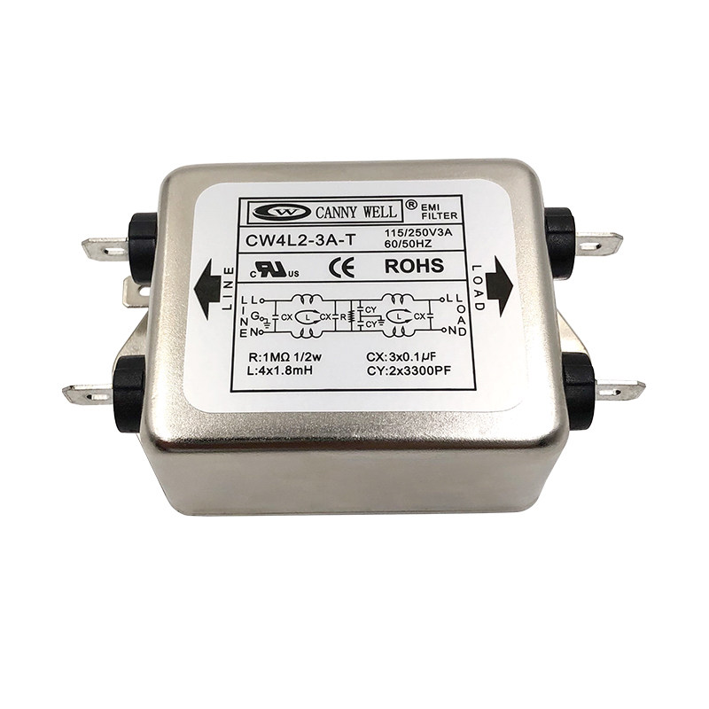 台湾CANNYWELL双极电源EMI滤波器CW4L2 6 10 15 20A单相T交流220V