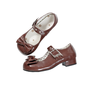 昭和星星 原创lolita小皮鞋低跟蝴蝶结大头日系可爱软妹单鞋