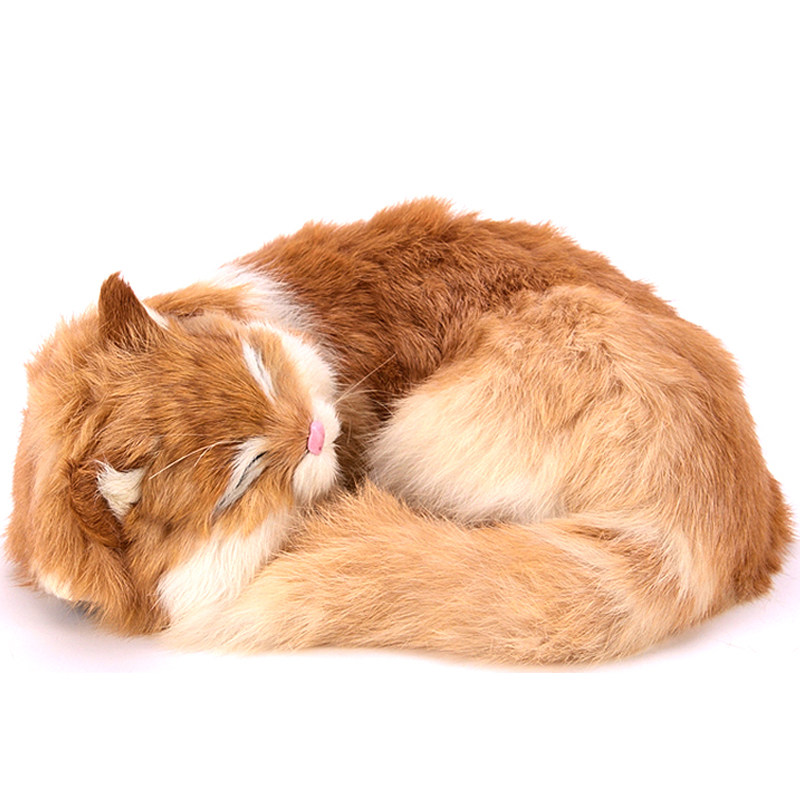 仿真猫咪动物模型假猫玩偶家居摆件生日礼物儿童玩具猫咪毛绒玩具