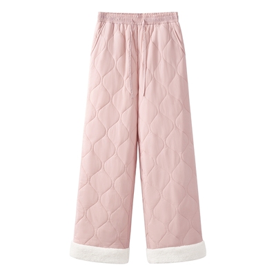 都市丽人加绒直筒裤女冬加厚棉裤