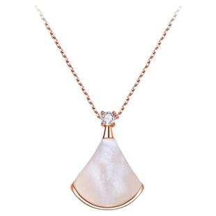 S925纯银扇形贝壳项链女轻奢小众高级感设计气质锁骨颈链2026新款