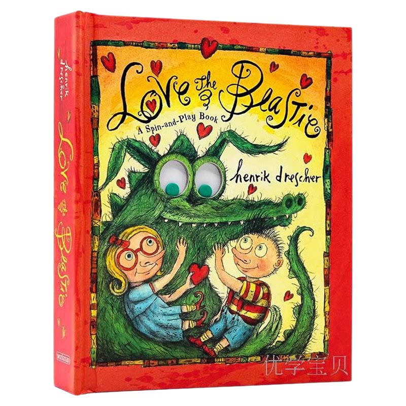 怪兽是爱宠 立体操作书 Love the Beastie A Spin-and-play Book英文原版 儿童精美英语绘本 增添阅读乐趣 好玩有趣 Workman出品