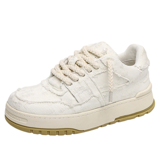 鞋子男款2026新款透气运动休闲布鞋情侣高级感板鞋潮流百搭小白鞋