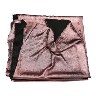 萤丝雪纺特殊烫金布料金属质感烫银亮光礼服吊带裙时装diy面料