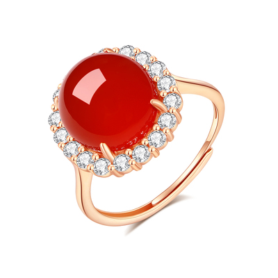 保山冰红太阳花活口可调节戒指