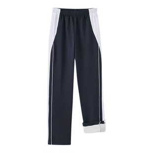 深圳校服裤子长裤冬季加绒初中高中学生运动校裤男女冬衣加厚冬裤