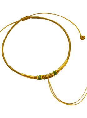 锁吊坠项圈手工编织绳红色项