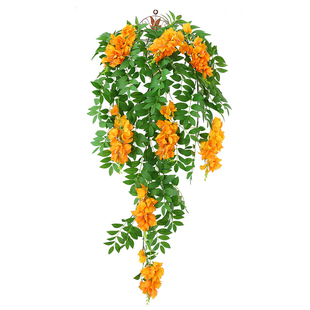 仿真灯笼吊兰绿植塑料假花藤条装饰花藤室内摆设垂吊花墙壁挂植物