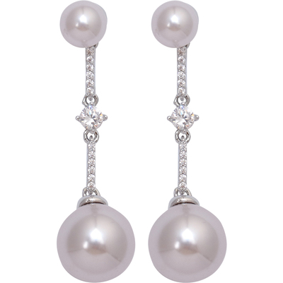 方糖家曼塔玫瑰珍珠长款耳环