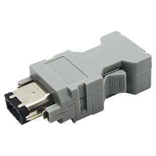 SM-6P适用松下台达安川伺服驱动器接头编码器插头6PIN1394连接器