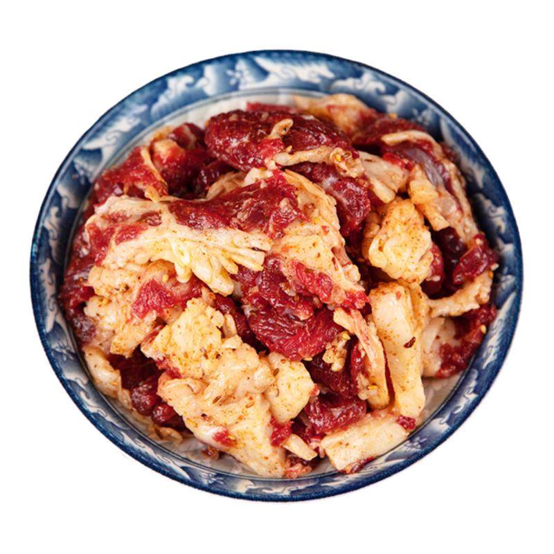 齐函杨佳齐齐哈尔烤肉牛燕翅新鲜牛肉拌肉2000g东北家庭烧烤食材